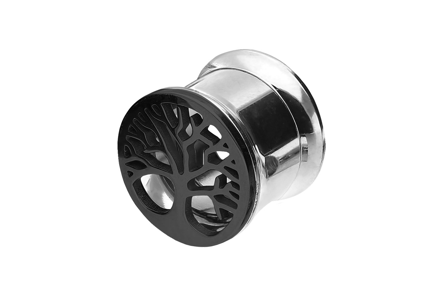 Chirurgenstahl Double Flared Tunnel LEBENSBAUM ++SALE++ von Piercingline